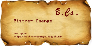Bittner Csenge névjegykártya